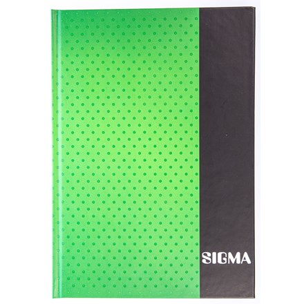 SIGMA Kniha záznamní A5 80 listů linkovaná zelená 1 ks
