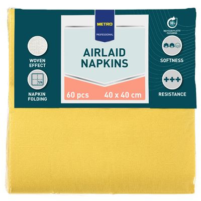 METRO PROFESSIONAL Airlaid Ubrousky 40 x 40 cm žluté 60 ks