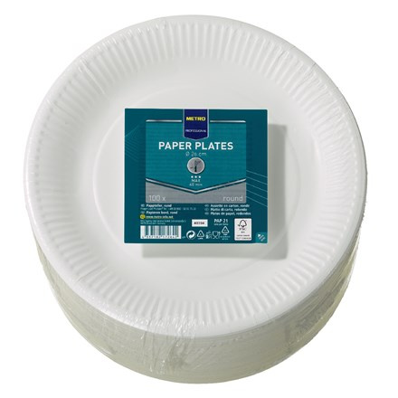 METRO PROFESSIONAL Talíř kulatý papírový pr. 26 cm 100 ks