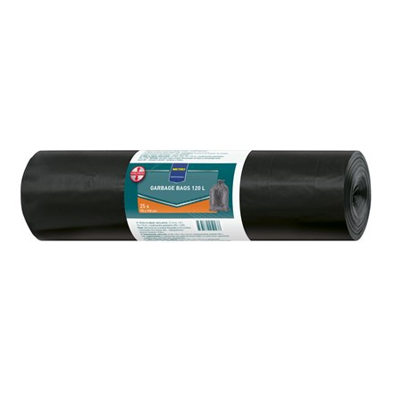 METRO PROFESSIONAL Pytel na odpad extra silný 120 l černý 2 x (2 x 25 ks)