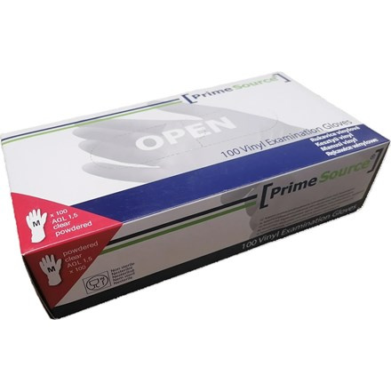 PrimeSource Rukavice vinyl vel. M 100 ks