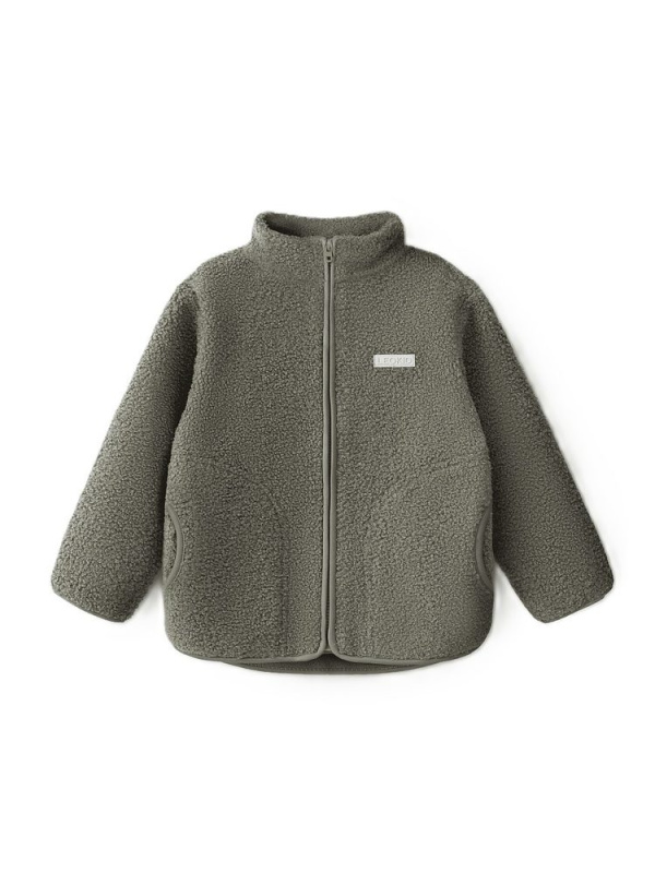 LEOKID Fleecová bunda Theo Vetiver Green vel. 110