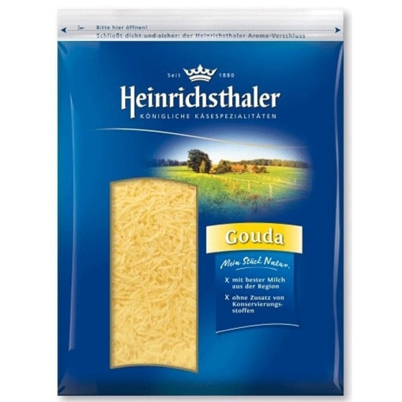 Heinrichsthaler Gouda strouhaná v sáčku se zipem