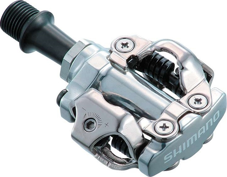 SHIMANO pedály MTB SPD PDM540 se zarážkami, stříbrné