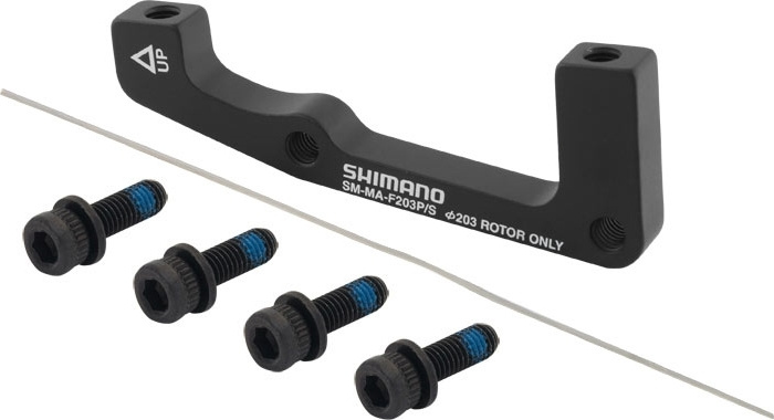adaptér přední SHIMANO POST/ STAND 203mm, černý