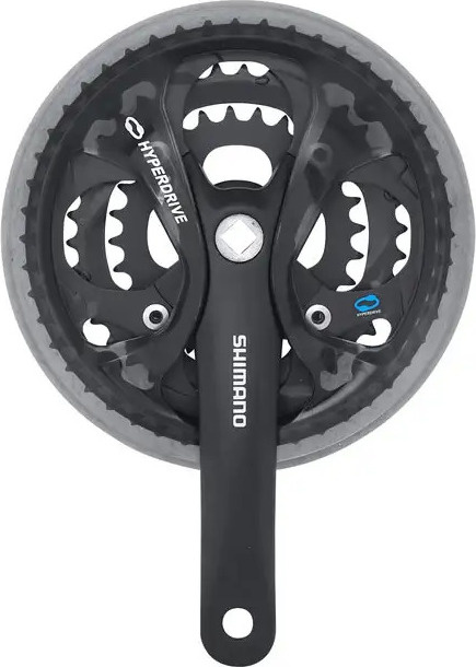 kliky SHIMANO Acera FC-M361, 175 mm, 48-38-28 zubů, černé, s krytem řetězu, čtyřhran, v krabičce