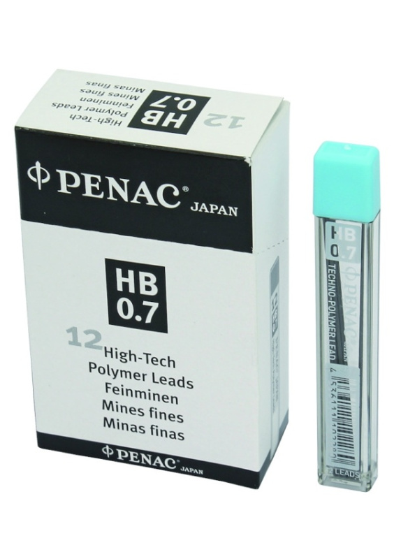 Tuhy do mechanické tužky PENAC HB, 0,7mm PENAC
