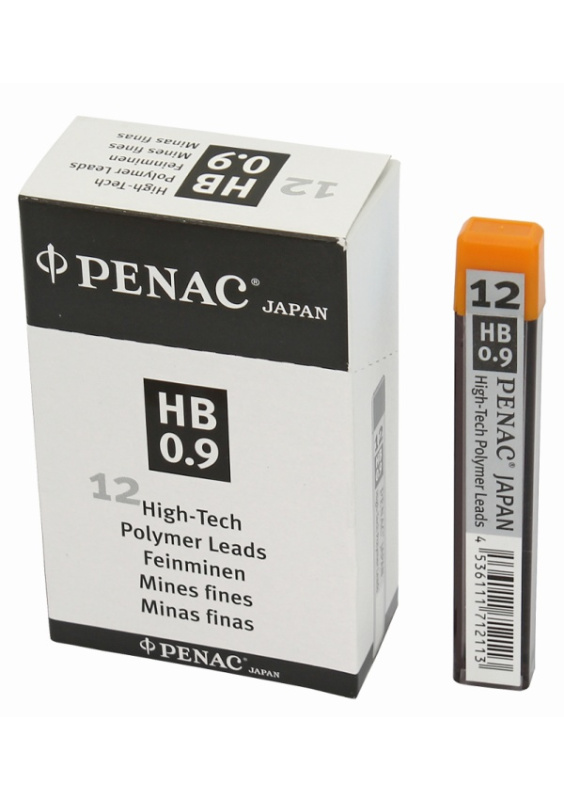 Tuhy do mechanické tužky PENAC HB, 0,9mm PENAC