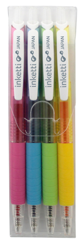 Roller Penac Inketti sada 4 barev (růžová, žlutá, sv. modrá a sv.zelená)