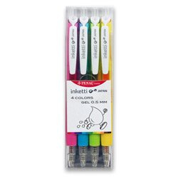 Roller Penac Inketti sada 4 barev (růžová, žlutá, sv. modrá a sv.zelená)