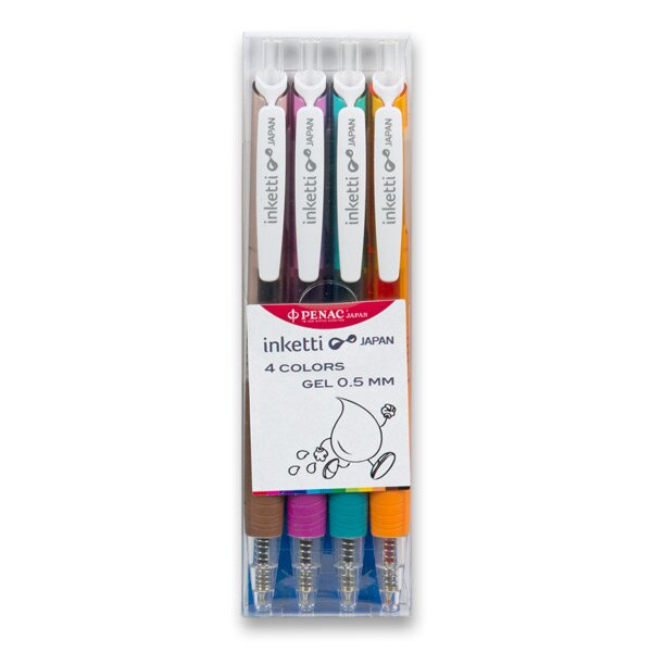 Roller Penac Inketti sada 4 barev (oranžová, hnědá, levandulová, tyrkysová)