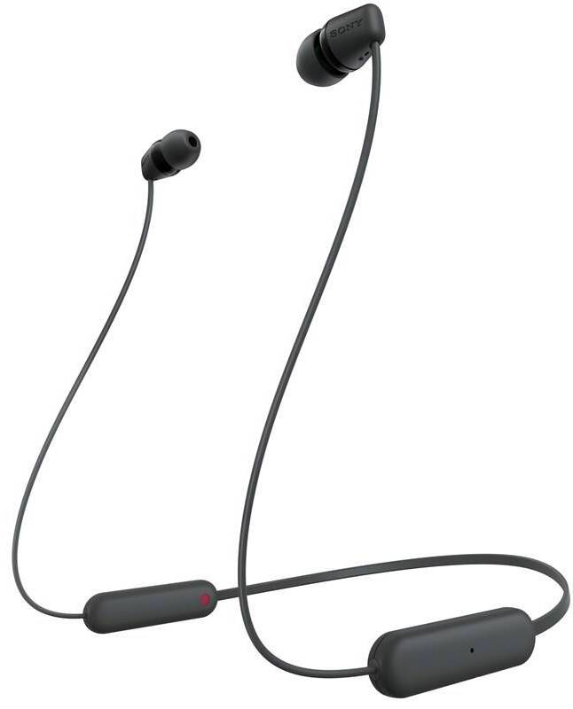 SONY sluchátka WI-C100 bezdr., černá
