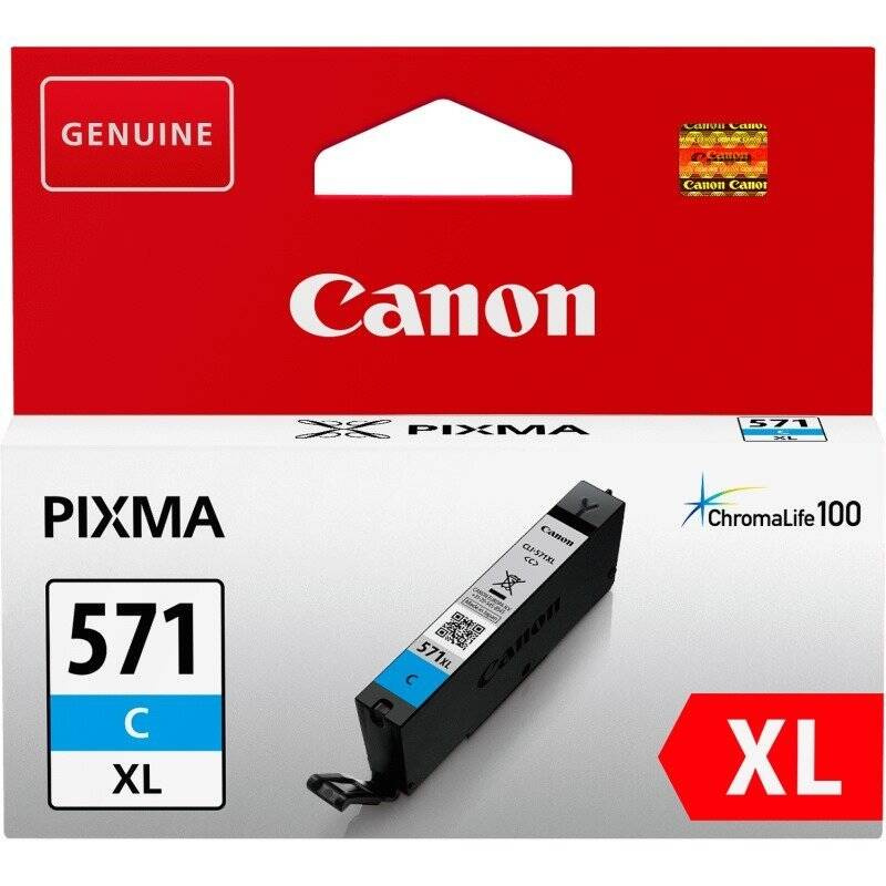 Kazeta inkoustová CANON CLI-571XL C, azurová