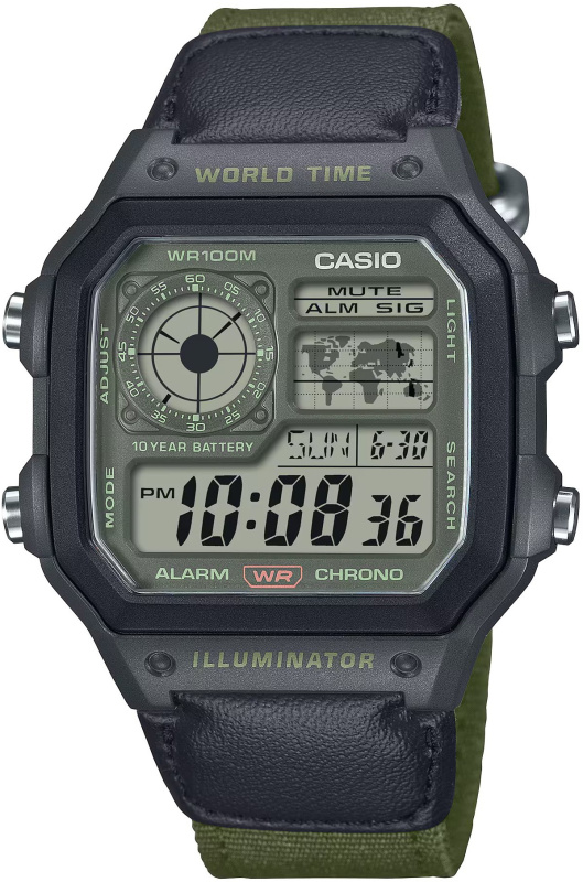 Casio AE-1200WHUB-3AVEF Timeless Collection 42mm 10ATM