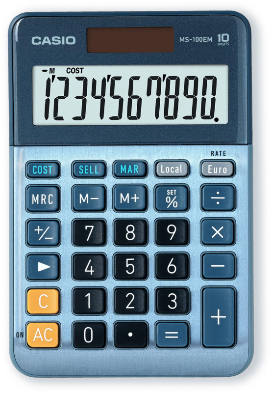 Stolní kalkulačka Casio MS-100EM - modrá