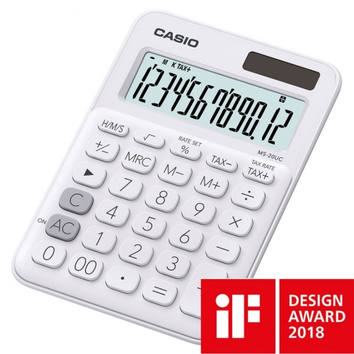 Kalkulačka Casio MS 20 UC WE - bílá
