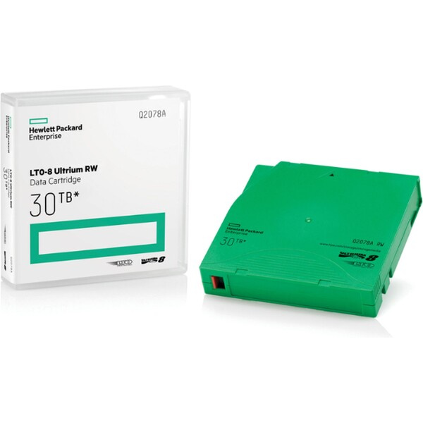 HPE LTO-8 Ultrium 30 TB RW Data Cartridge Zelená