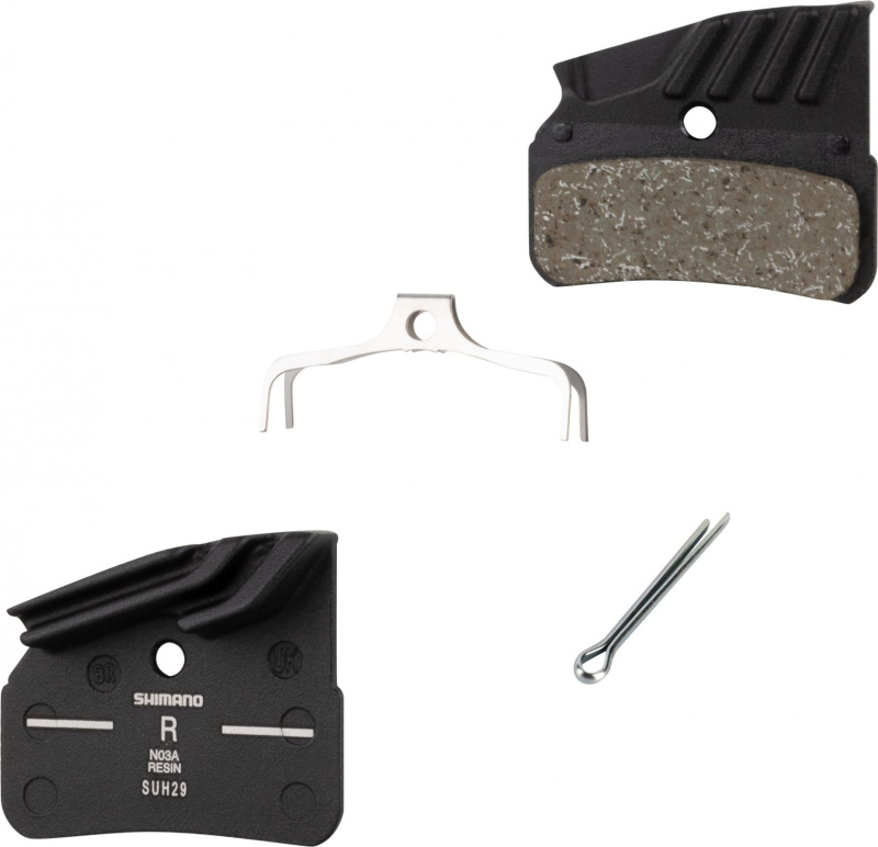 SHIMANO destičky brzd SH N03A polymer, s pružinou+chladič