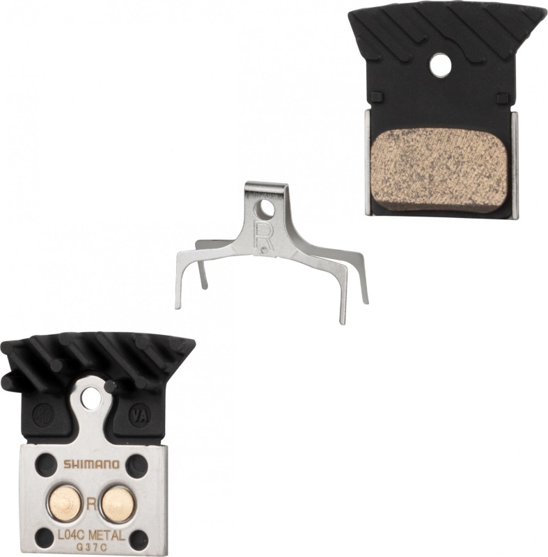 SHIMANO destičky brzd SH L04C kovové,s pružinou+chladič