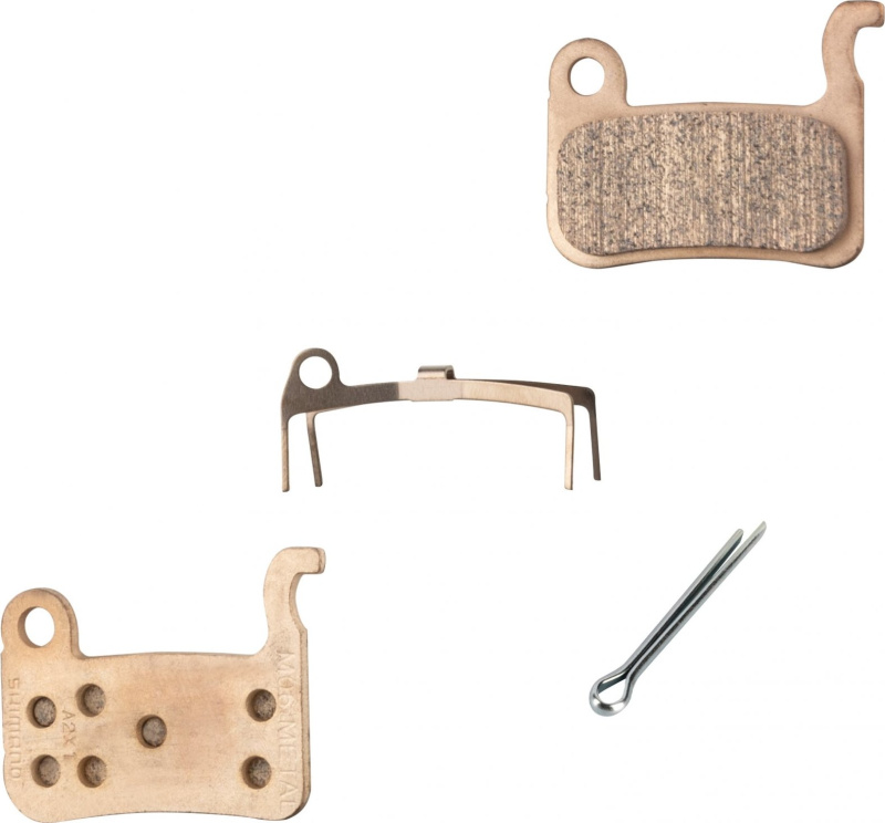 SHIMANO destičky brzdové SH M06 kovové,s pružinou+závlačka