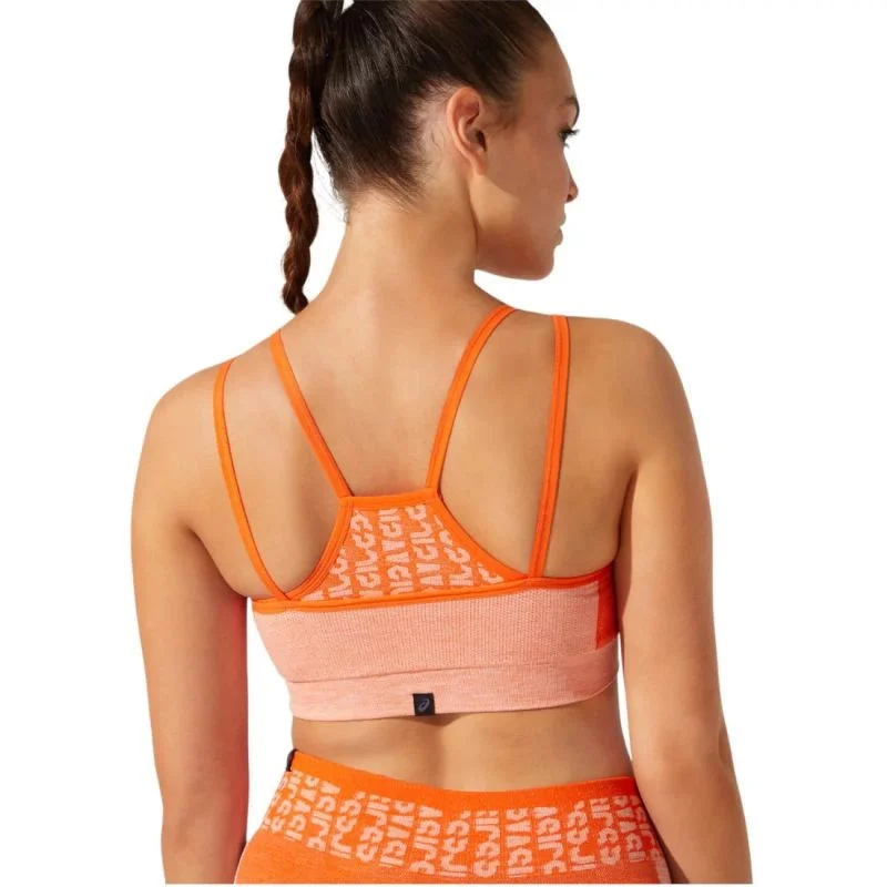 Bezešvá sportovní podprsenka Asics s vykrojeným logem W 2032B791-800 S