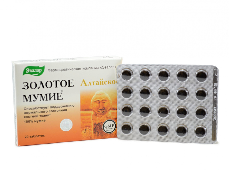 Evalar Zlaté mumio, 60 tablet
