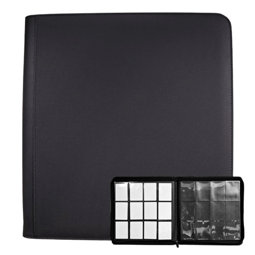 Album na karty TCG Guru 12-Pocket Zippered - Xenon Black na 480 karet