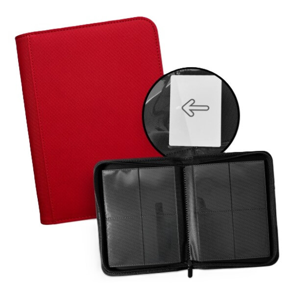 Album na karty TCG Guru Zip Binder 4-Pocket - Xenon Red