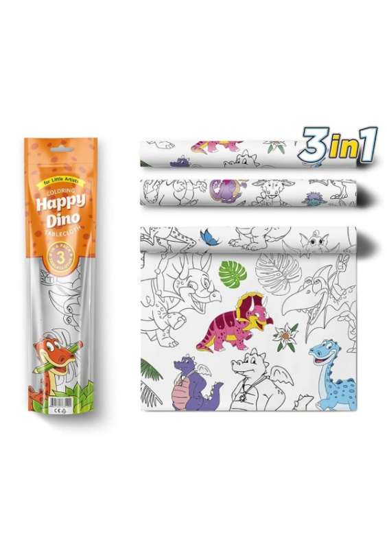 Pexi Malovací ubrusy 3 ks - Šťastní Dinosauři (Happy Dino)