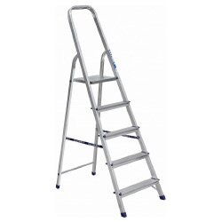 Hliníkové skládací schůdky - 5 stupňů, výška plošiny 102 cm