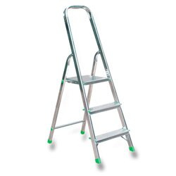 Hliníkové skládací schůdky - 3 stupně, výška plošiny 60 cm
