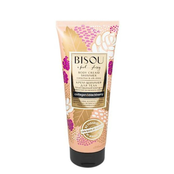 BISOU Třpytivý krém - úprava kontury těla - rozjasňující efekt, 200 ml