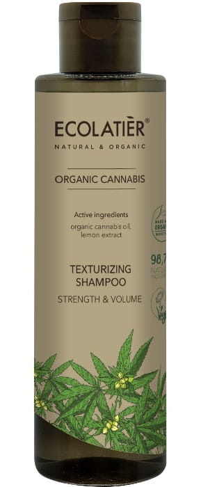 ECOLATIER - Texturující šampon, síla a objem, CANNABIS, 250 ml