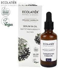 ECOLATIER - Sérum na obličej na olejové bázi - Matující - organický Černý bez, 50 ml