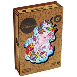 Dřevěné puzzle UNIDRAGON Jednorožec - S