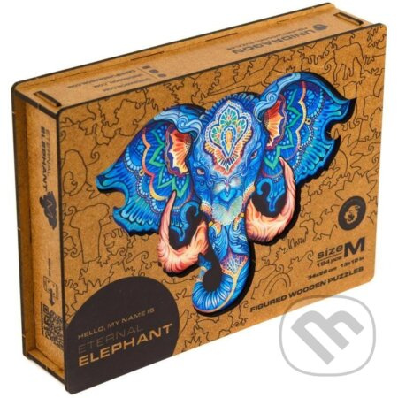 Slon M (Unidragon drevené puzzle) - puzzle z kategorie Zvířata