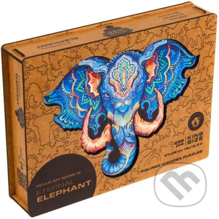 Slon L (Unidragon drevené puzzle) - puzzle z kategorie Zvířata