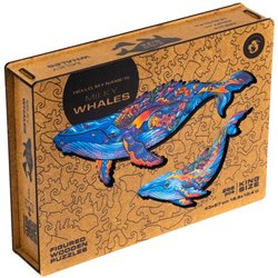 Dřevěné puzzle UNIDRAGON Velryby King size