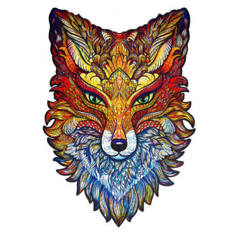 Pohádková liška M (Unidragon drevené puzzle) - puzzle z kategorie Zvířata