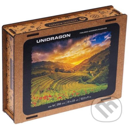 Ryžové pole L (Unidragon drevené puzzle) - puzzle z kategorie Přírodní scenérie