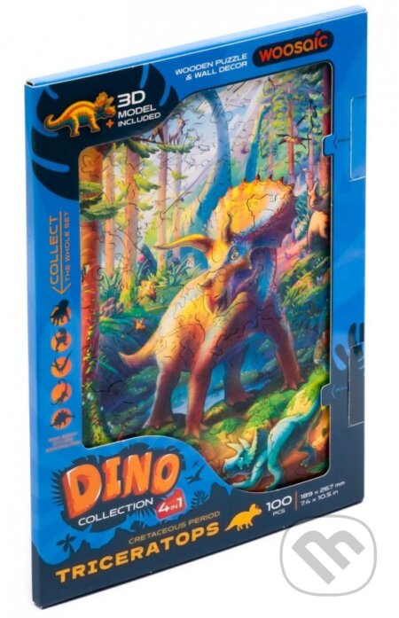 Triceratops (Unidragon drevené puzzle) - puzzle z kategorie 60 - 300 dílků