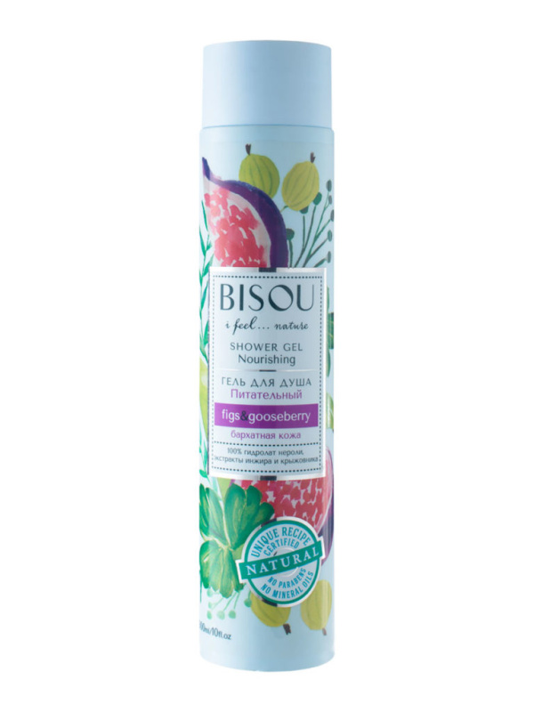 BISOU Vyživující sprchový gel - Fíky a angrešt, 300 ml