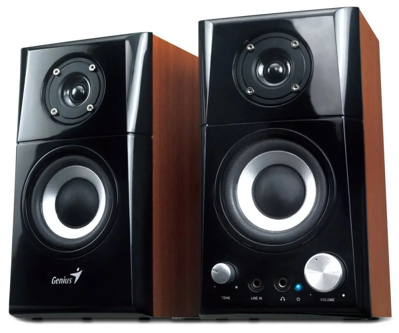 Genius SP-HF 500A Ver. II dřevěné reproduktory 2.0 hnědé/čern