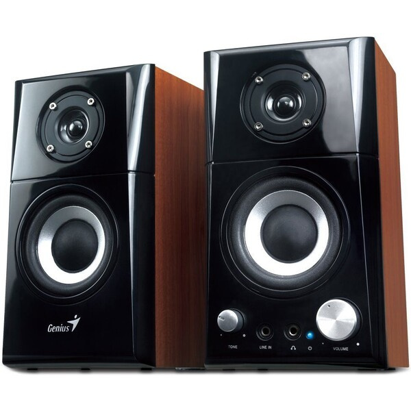 Genius SP-HF 500A Ver. II dřevěné reproduktory 2.0 hnědé/čern
