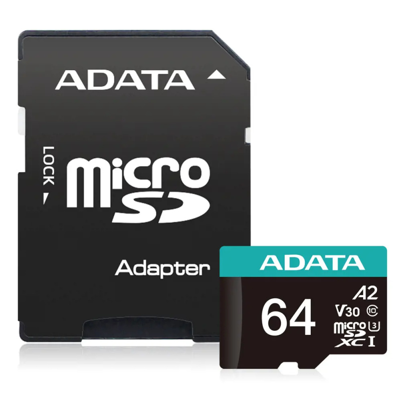 ADATA MicroSDXC 64GB AUSDX64GUI3V30SA2-RA1