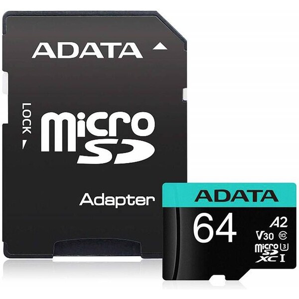 ADATA MicroSDXC 64GB AUSDX64GUI3V30SA2-RA1