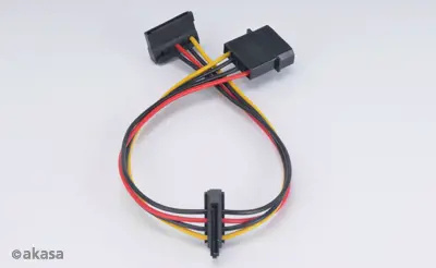 Akasa - 4-pin molex na 2x 15-pin Sata adaptér (AK-CBPW01-30)