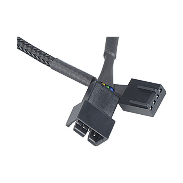 Akasa prodlužovací kabel 4PIN konektory pro PWM a 3pin ventilátoru, 30 cm