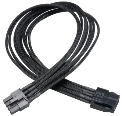 Akasa (AK-CBPW09-40BK), Flexa V8, 40cm 8-pin VGA power cable extension
