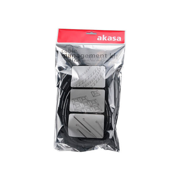AKASA souprava na svazování kabelů černá AK-TK-01BK